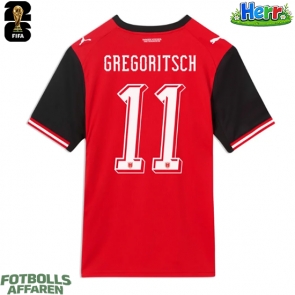 Österrike Michael Gregoritsch #11 Hemmatröja VM 2026 Kortärmad